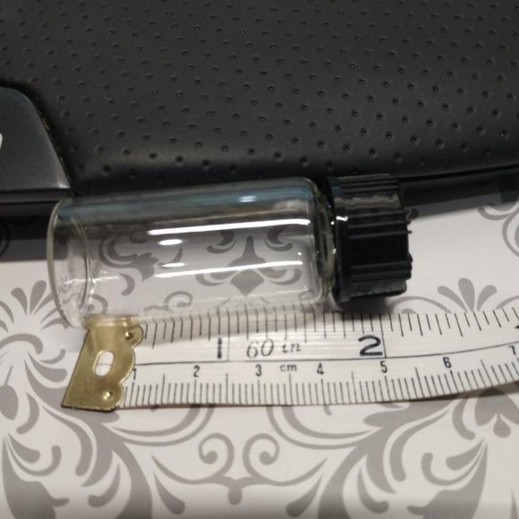 50 Small Glass Vial Bottles Clear Containers with Screw Cap - Picture 5 of 8